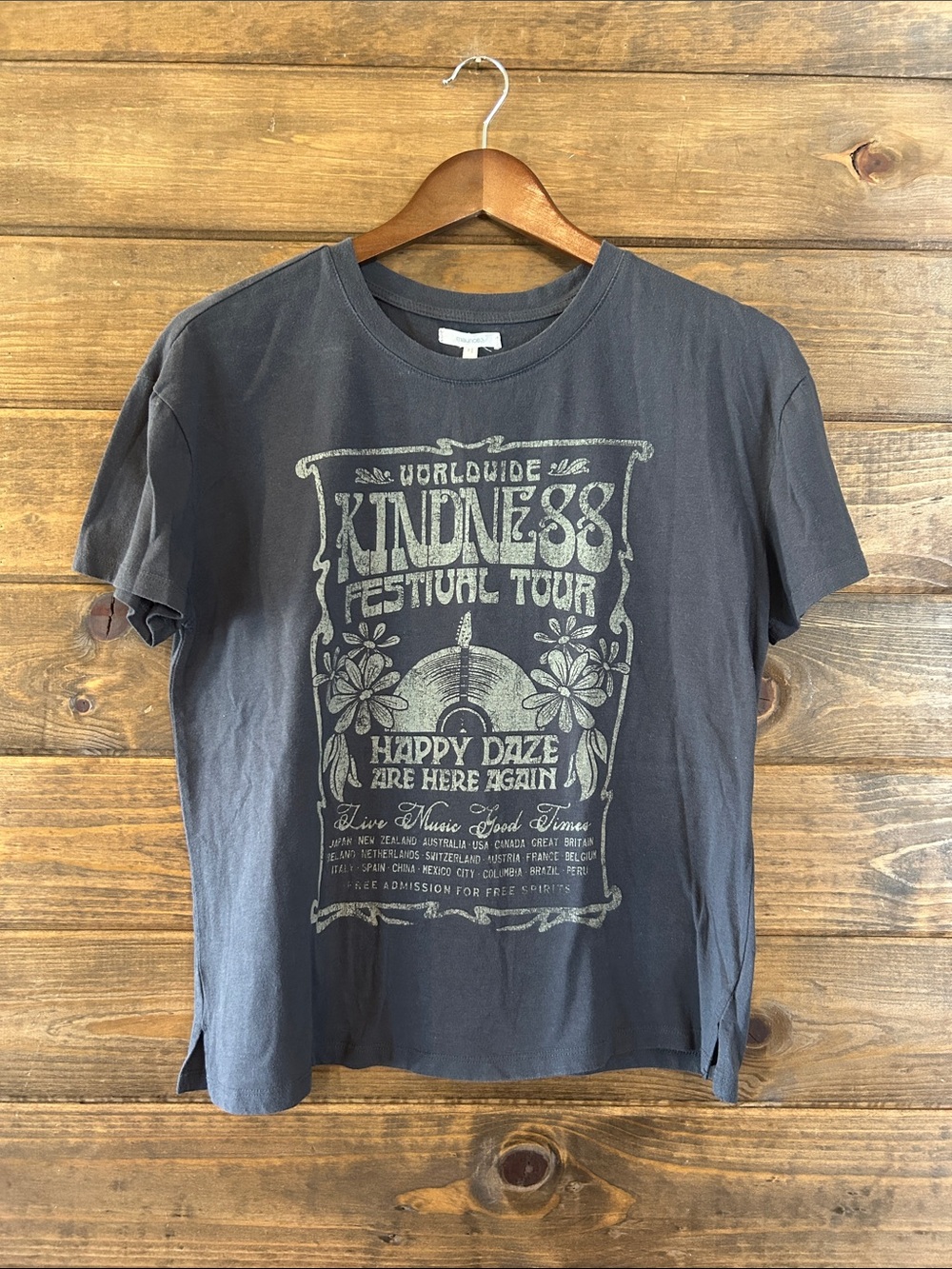 Maurices Charcoal Graphic 'Kindness Festival' Short Sleeve Tee